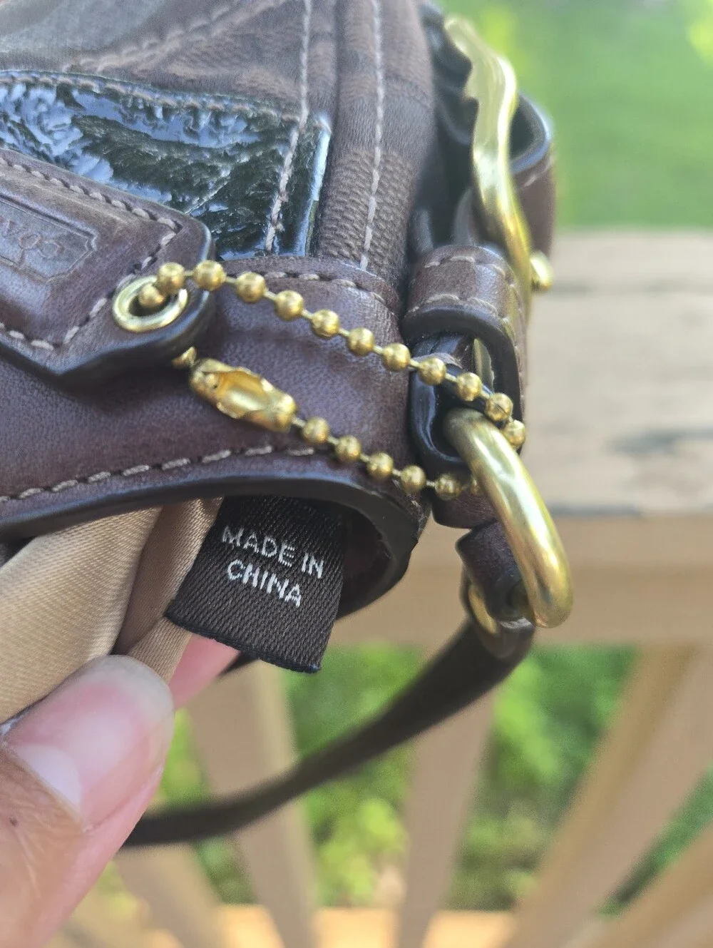 Coach Y2K Mini Zoe Brown Patchwork